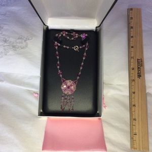 Brand new Pink crystal necklace